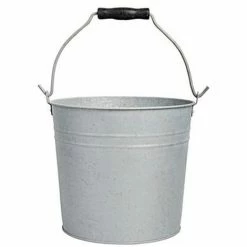 Rabatt ⭐ Esschert Design Altzink Eimer 5 Liter Mit Schwarzem Tannenholzgriff ????