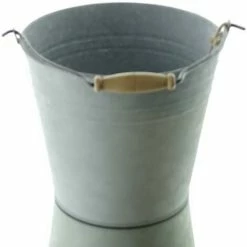 Brandneu ???? Esschert Design Altzink Eimer 5 Liter Tannenholzgriff Natur ????