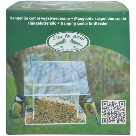 Bestpreis ???? Kombi-Vogelfutterhaus Hängend Acryl Esschert Design ???? â Bild 4