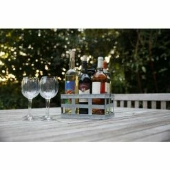 Aktion ✔️ Esschert Design 6er Deko-Flaschenhalter Verzinktes Metall Mit Holzgriff ✨