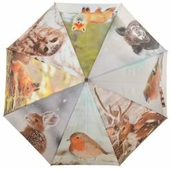 Bestpreis ???? Esschert Design TP209 Regenschirm Tiere Wintermotiv, 120x95 Cm ????