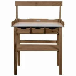 Beste Bewertungen von ???? Pflanztisch Mit Schublade Und Ablage Braun Esschert Design ????