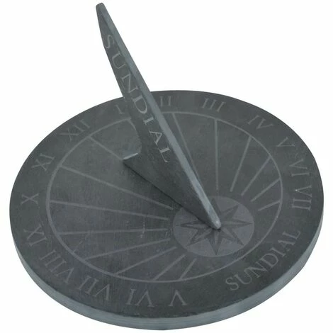 Blitzangebot ???? Esschert Design Sonnenuhr Ø 25 Cm - Schiefer ????