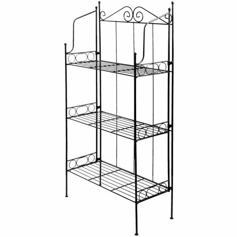 Coupon ???? ESSCHERT DESIGN Esschert Etagere Schwarz Mit 3 Böden 55,5 X 109,6 Cm - Metall â â Bild 2