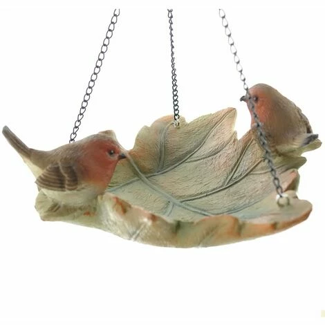 Blitzangebot ???? Esschert Design Blattförmiges Hängendes Vogelbad Orange - Polyresin ???? â Bild 2