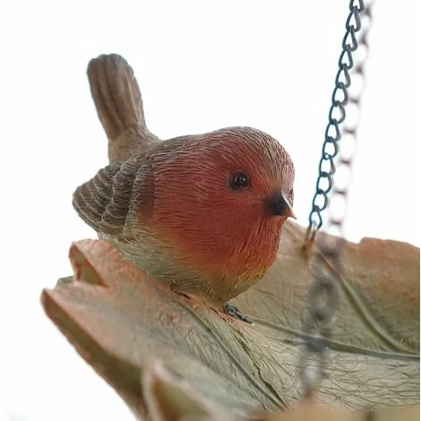 Blitzangebot ???? Esschert Design Blattförmiges Hängendes Vogelbad Orange - Polyresin ???? â Bild 3