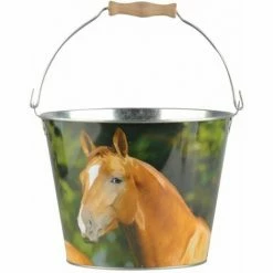 Bestes Angebot ❤️ ESSCHERT DESIGN Eimer Aus Zink Und Holz Mit Tierenmotiv ⌛