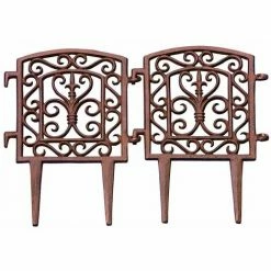 Blitzangebot ???? ESSCHERT DESIGN Kombinierbarer Beetzaun Aus Gusseisen "Tradition" (Doppelpack) ⌛