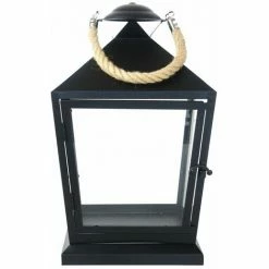 Besorgen ???? Esschert Design Laterne Schwarz Mit Tau Größe S 35,4 Cm - Metall & Glas ????
