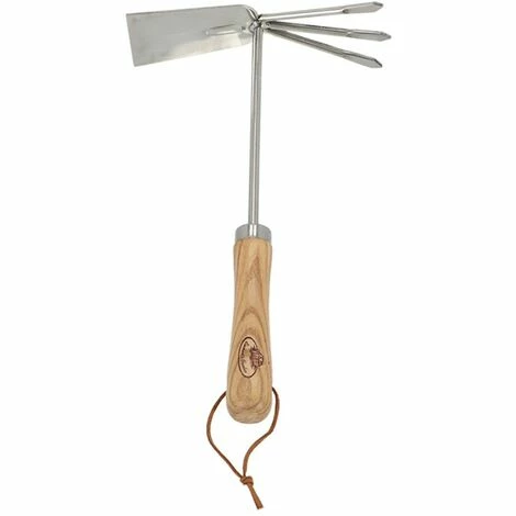 Brandneu ???? Esschert Design Hand-Doppelhacke - Edelstahl & Eschenholz â