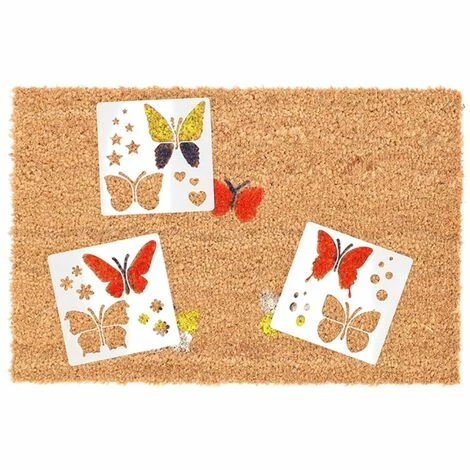 Auslauf ???? Esschert Design Türmatte Do/Paint It Yourself Blumen Schmetterlinge â â Bild 3