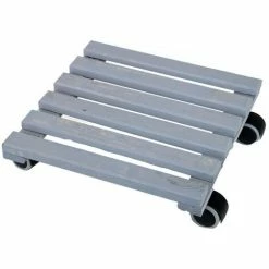 Bestpreis ???? Esschert Design Pflanzenwagen Rolluntersetzer Grau Quadratisch 29 Cm ????
