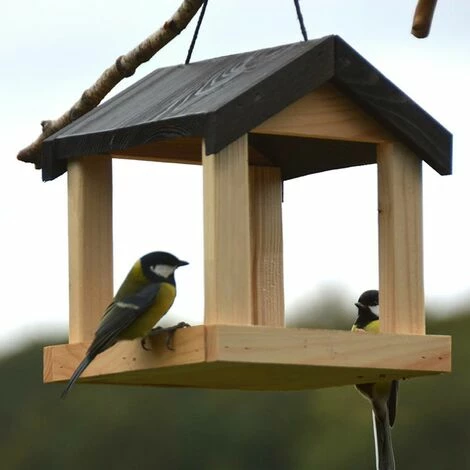 Bestes Angebot ???? Esschert Design Futterhaus Zum Aufhängen - 100 % FSC® Kiefernholz & PES ???? – Bild 4
