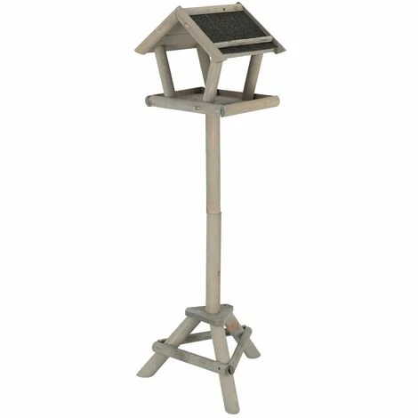 Angebote ???? Esschert Design Freistehendes Vogelfutterhaus Mit Ständer Grau ✨