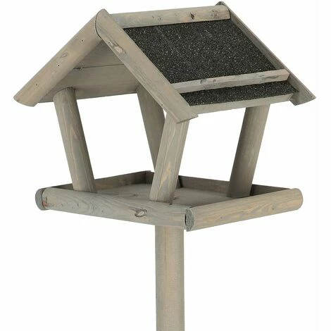 Angebote ???? Esschert Design Freistehendes Vogelfutterhaus Mit Ständer Grau ✨ – Bild 2