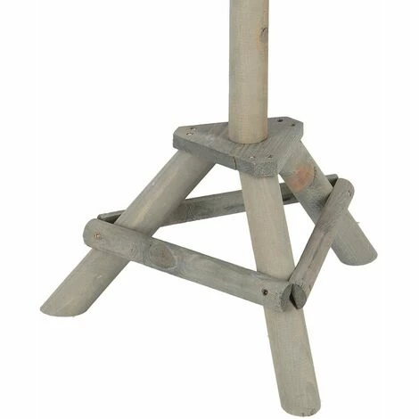 Angebote ???? Esschert Design Freistehendes Vogelfutterhaus Mit Ständer Grau ✨ – Bild 4